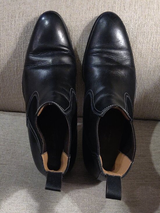 Santoni Caoutchouc Black Leather Ankle Boots Men\'s SIZE US 8 main image 7